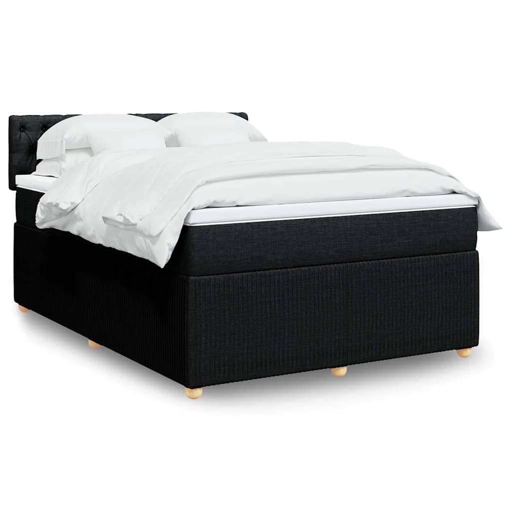 Boxspringbett Mit Matratze Stoff Schwarz