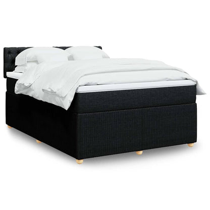 Boxspringbett Mit Matratze Stoff Schwarz