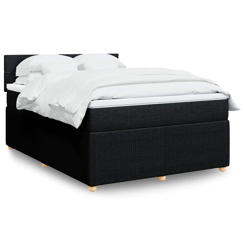 Boxspringbett Mit Matratze Stoff Schwarz