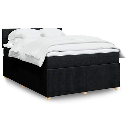 Boxspringbett Mit Matratze Stoff Schwarz