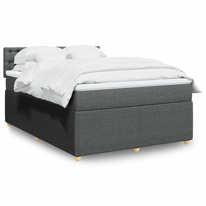 Boxspringbett Mit Matratze Stoff Dunkelgrau