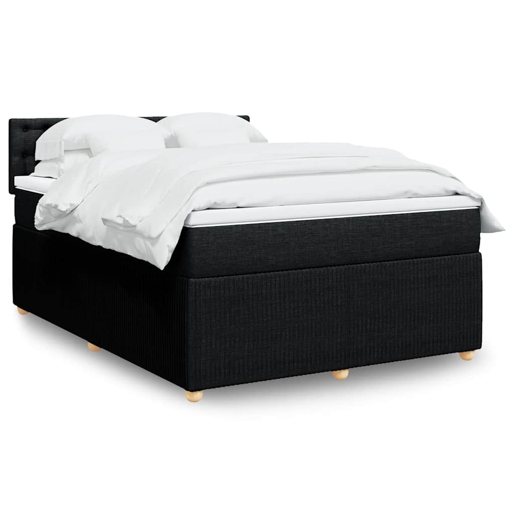 Boxspringbett Mit Matratze Stoff Schwarz