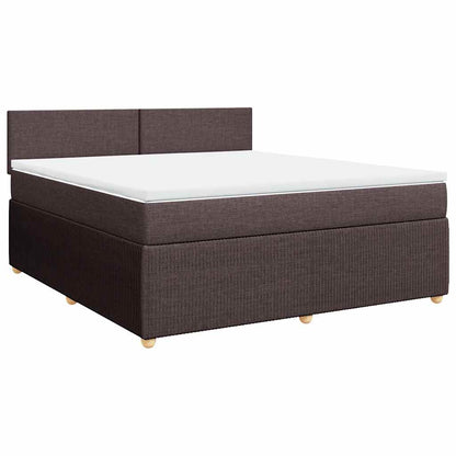 Boxspringbett Mit Matratze Stoff Dunkelbraun