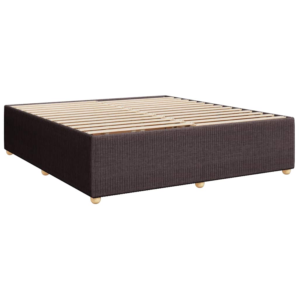 Boxspringbett Mit Matratze Stoff Dunkelbraun