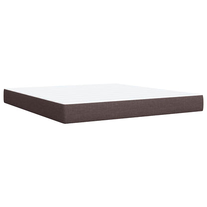 Boxspringbett Mit Matratze Stoff Dunkelbraun