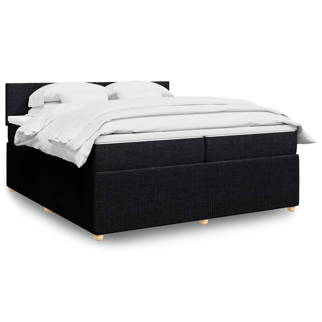 Boxspringbett Mit Matratze Stoff Schwarz