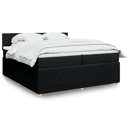 Boxspringbett Mit Matratze Stoff Schwarz