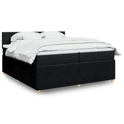 Boxspringbett Mit Matratze Stoff Schwarz