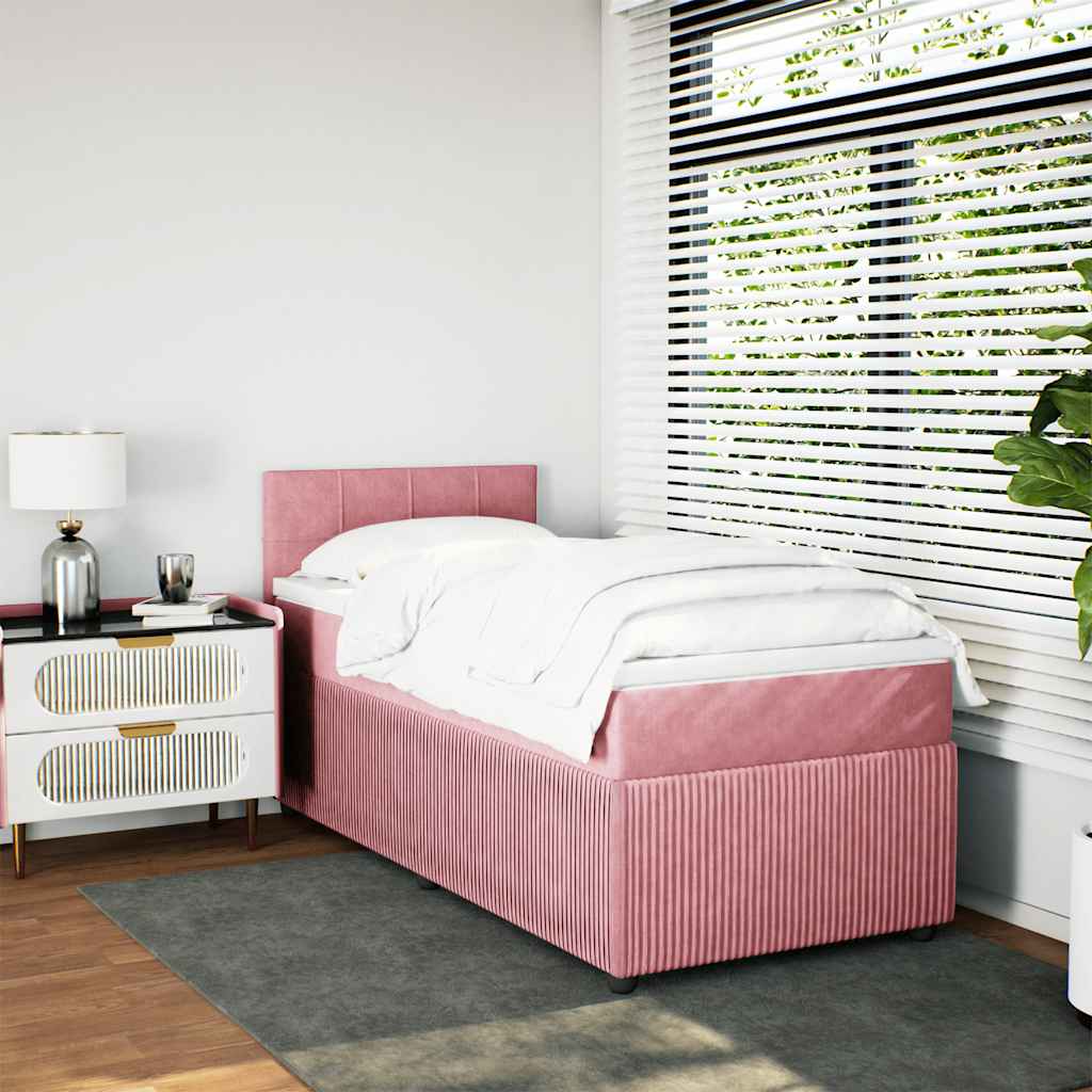 Boxspringbett Mit Matratze Samt Rosa