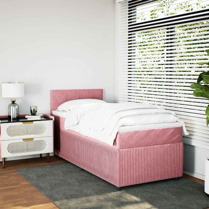 Boxspringbett Mit Matratze Samt Rosa