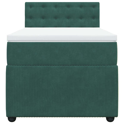Boxspringbett Mit Matratze Samt Dunkelgrün