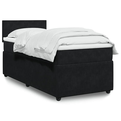 Boxspringbett Mit Matratze Samt Schwarz