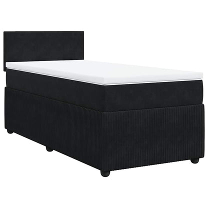 Boxspringbett Mit Matratze Samt Schwarz