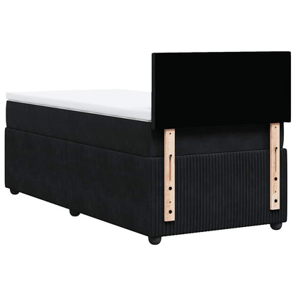 Boxspringbett Mit Matratze Samt Schwarz