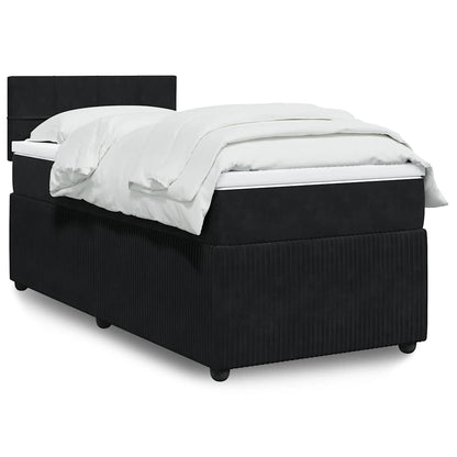 Boxspringbett Mit Matratze Samt Schwarz