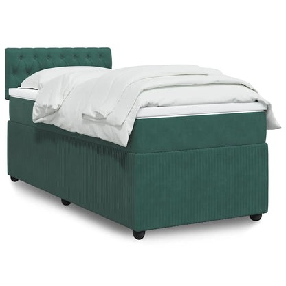 Boxspringbett Mit Matratze Samt Dunkelgrün