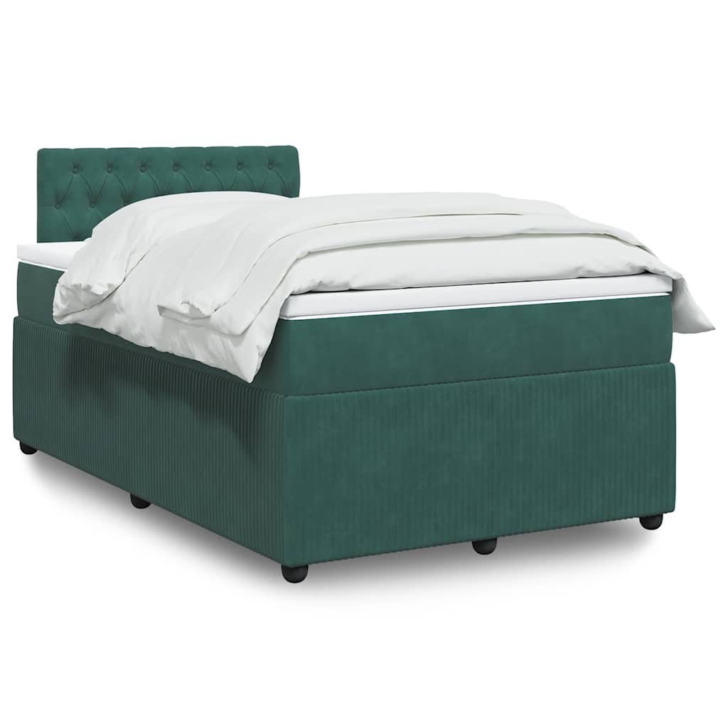 Boxspringbett Mit Matratze Samt Dunkelgrün