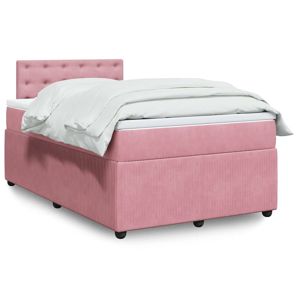 Boxspringbett Mit Matratze Samt Rosa