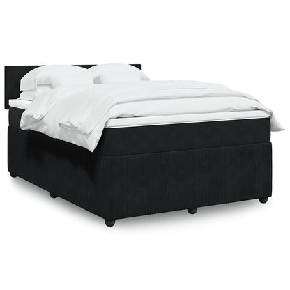 Boxspringbett Mit Matratze Samt Schwarz