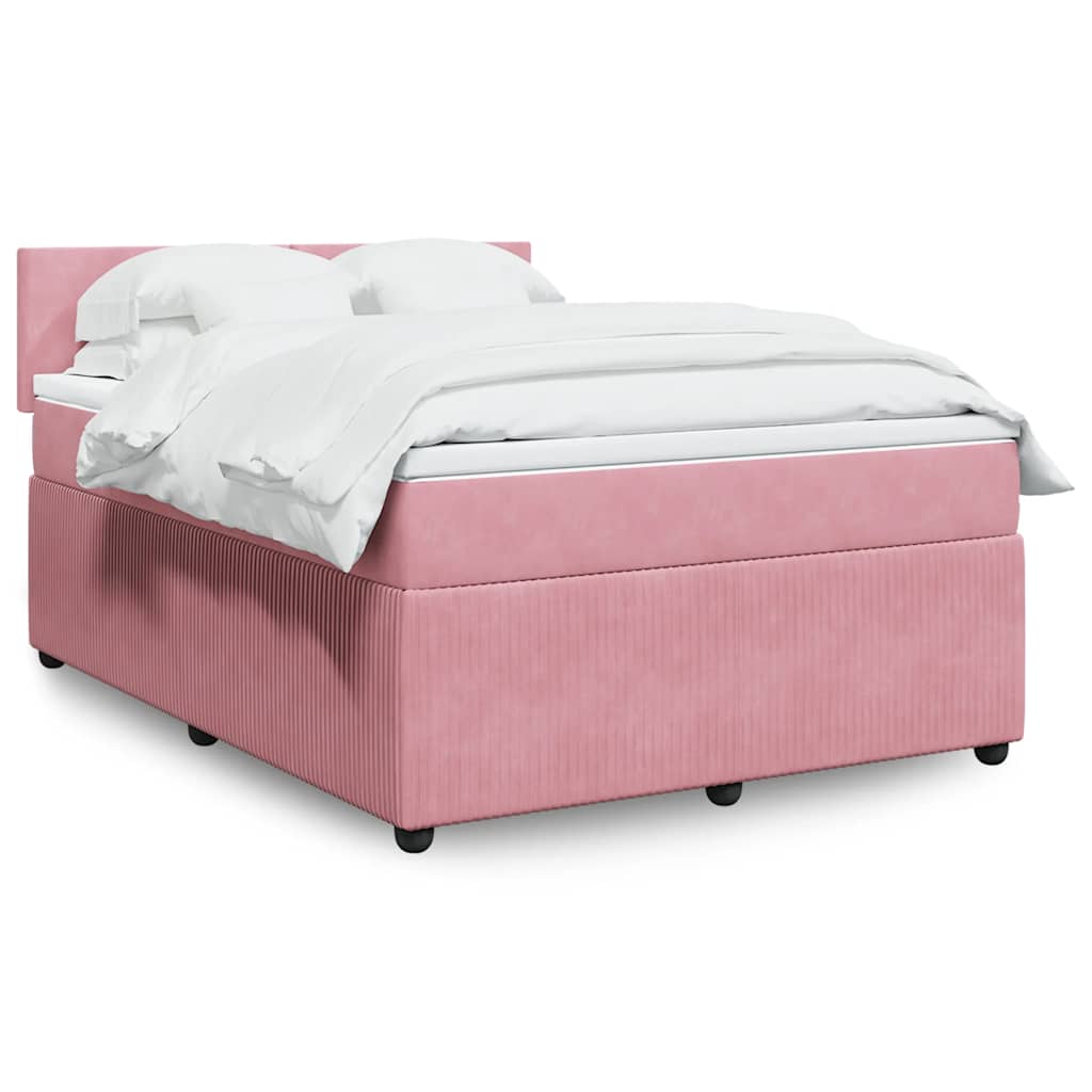 Boxspringbett Mit Matratze Samt Rosa