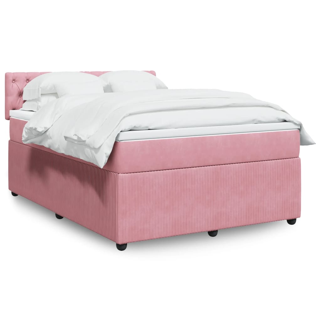 Boxspringbett Mit Matratze Samt Rosa