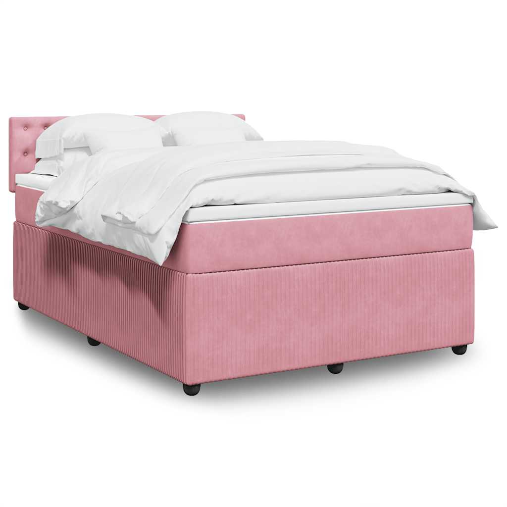 Boxspringbett Mit Matratze Samt Rosa