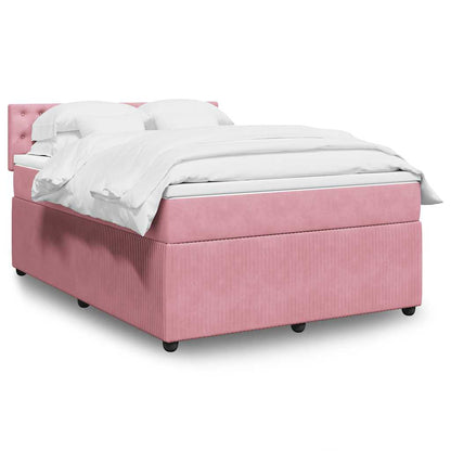 Boxspringbett Mit Matratze Samt Rosa
