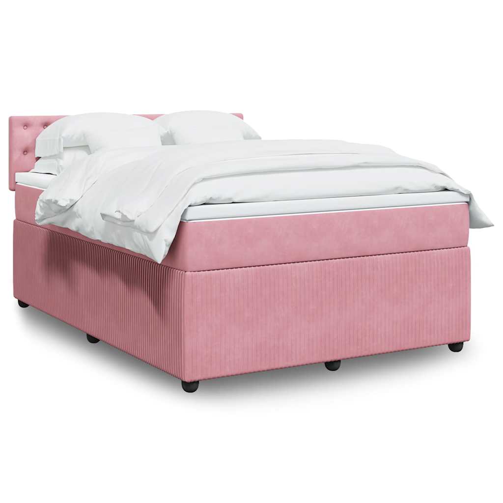 Boxspringbett Mit Matratze Samt Rosa