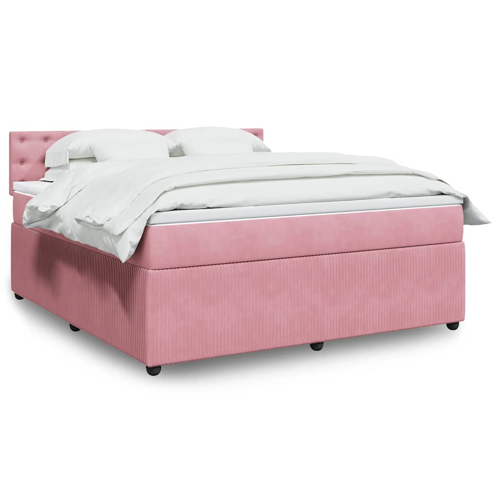 Boxspringbett Mit Matratze Samt Rosa