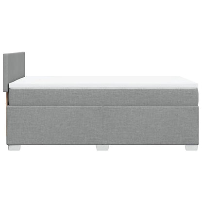 Boxspringbett Mit Matratze Stoff Hellgrau