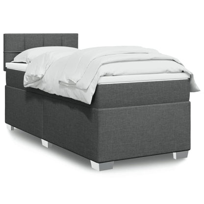 Boxspringbett Mit Matratze Stoff Dunkelgrau