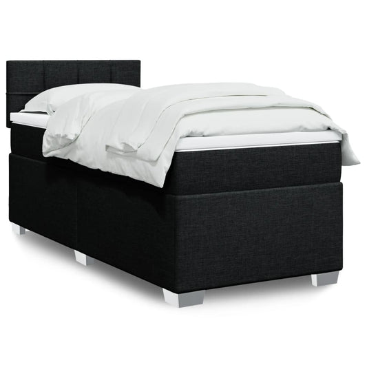 Boxspringbett Mit Matratze Stoff Schwarz