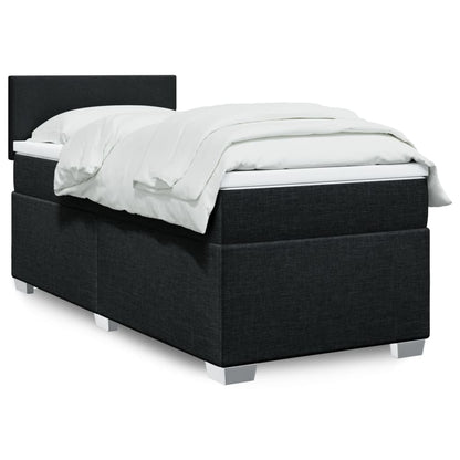 Boxspringbett Mit Matratze Stoff Schwarz