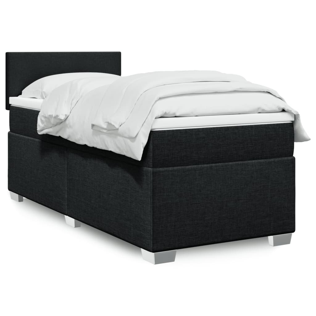 Boxspringbett Mit Matratze Stoff Schwarz
