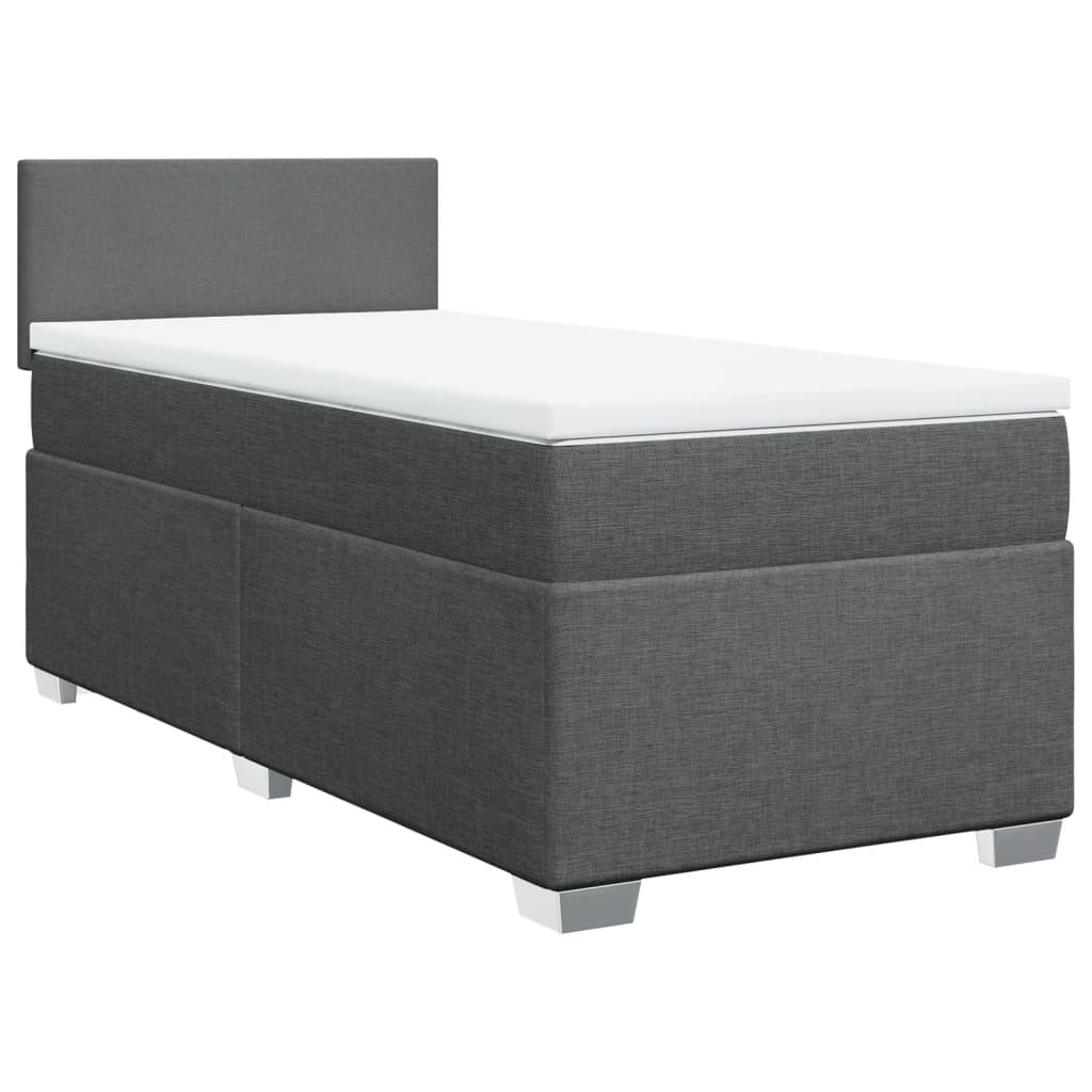 Boxspringbett Mit Matratze Stoff Dunkelgrau