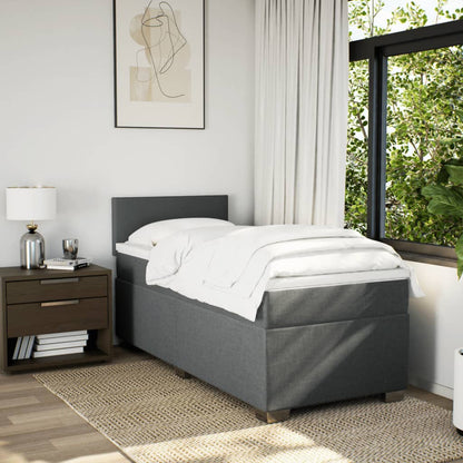 Boxspringbett Mit Matratze Stoff Dunkelgrau