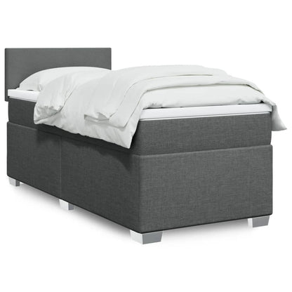 Boxspringbett Mit Matratze Stoff Dunkelgrau