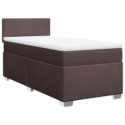 Boxspringbett Mit Matratze Stoff Dunkelbraun
