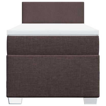 Boxspringbett Mit Matratze Stoff Dunkelbraun