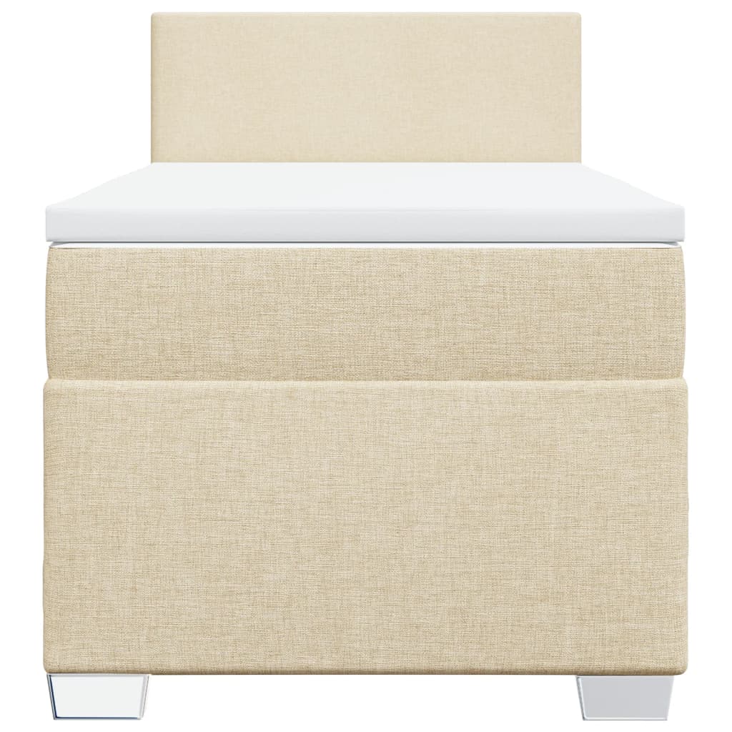 Boxspringbett Mit Matratze Stoff Creme