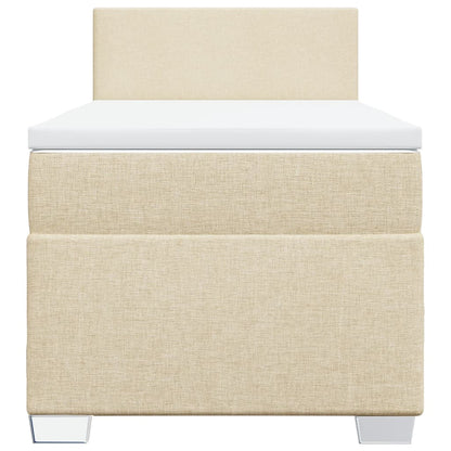 Boxspringbett Mit Matratze Stoff Creme