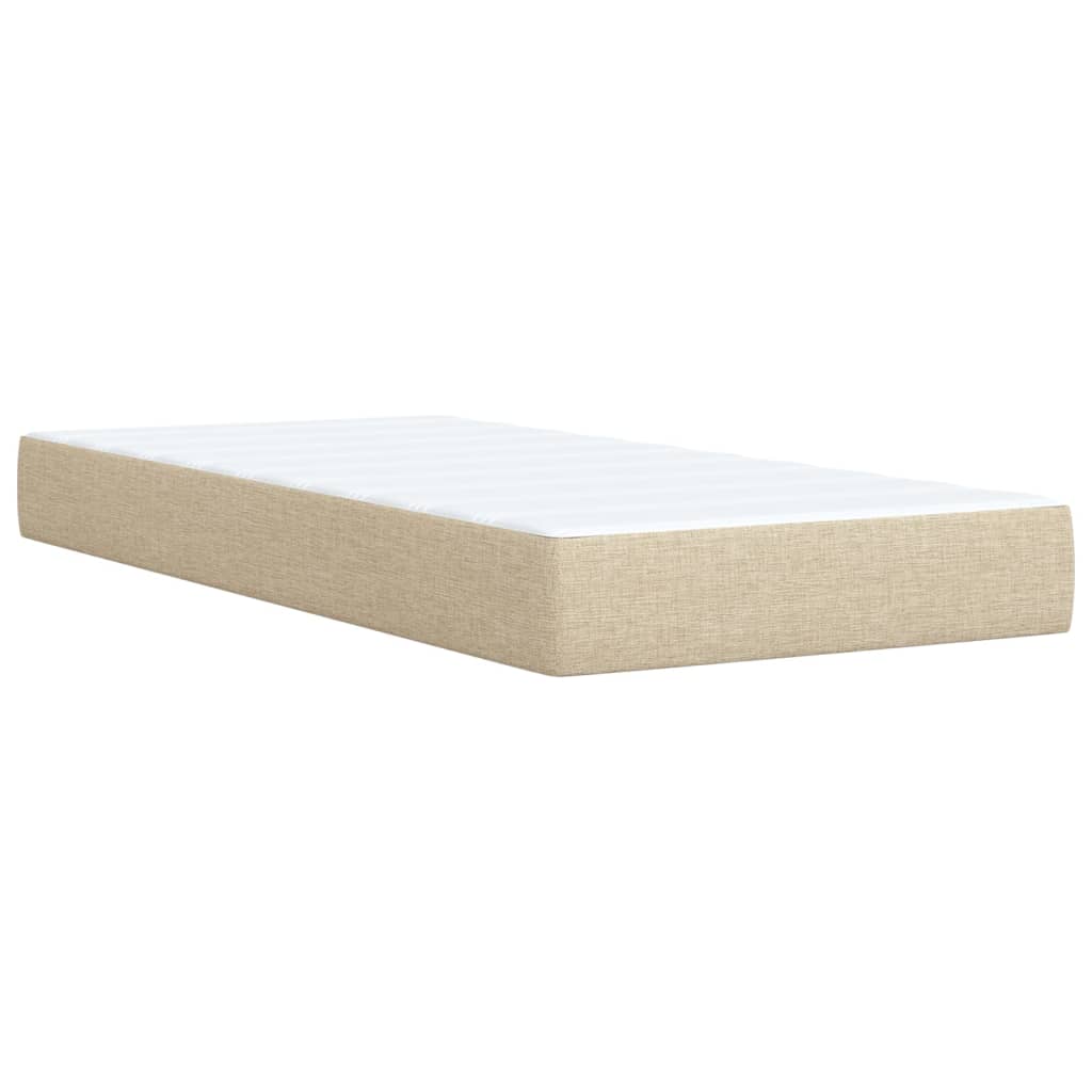 Boxspringbett Mit Matratze Stoff Creme