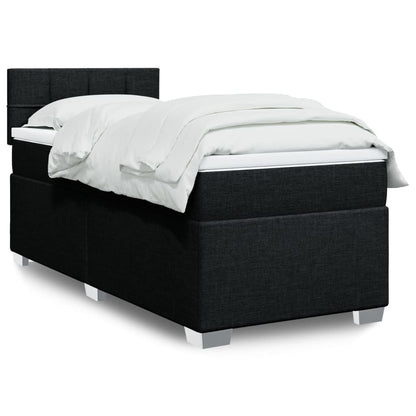 Boxspringbett Mit Matratze Stoff Schwarz