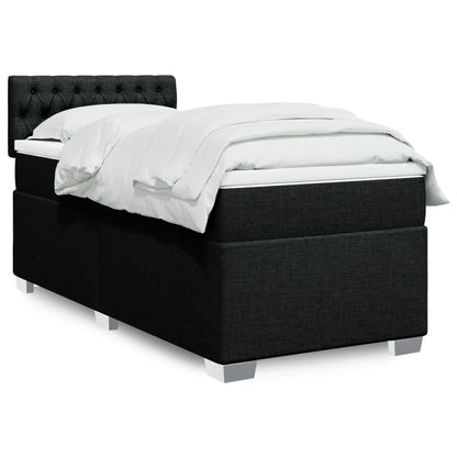 Boxspringbett Mit Matratze Stoff Schwarz