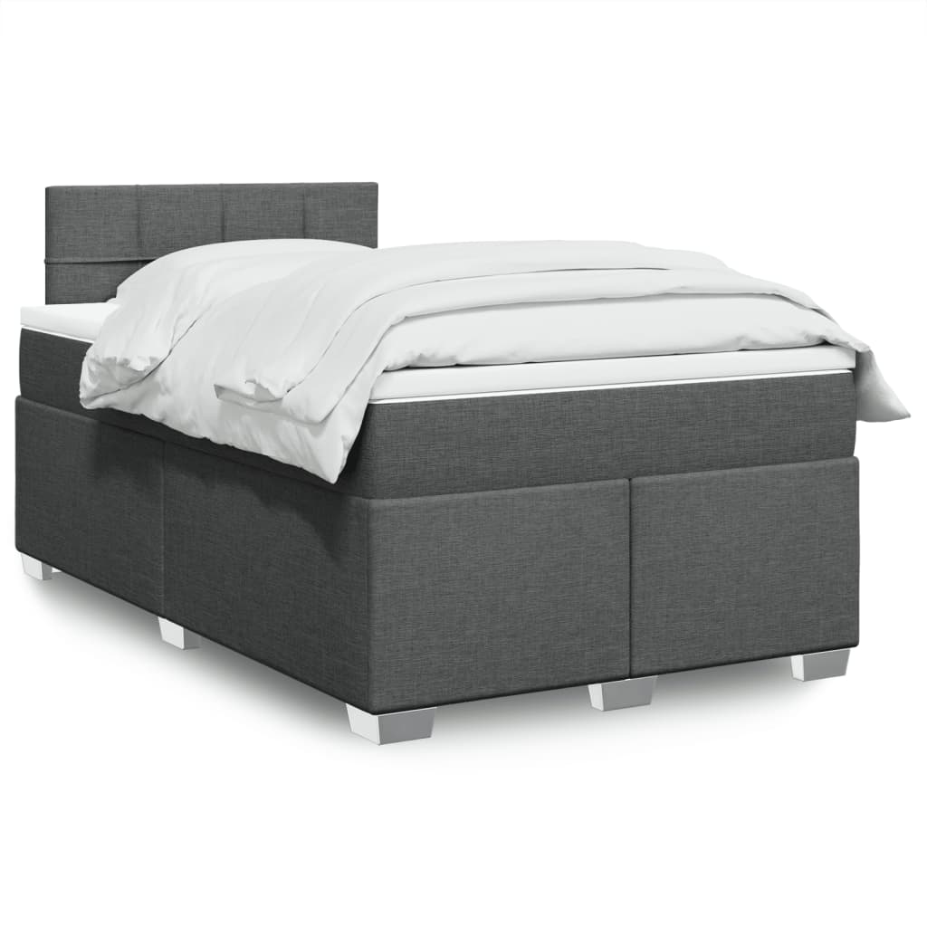 Boxspringbett Mit Matratze Stoff Dunkelgrau