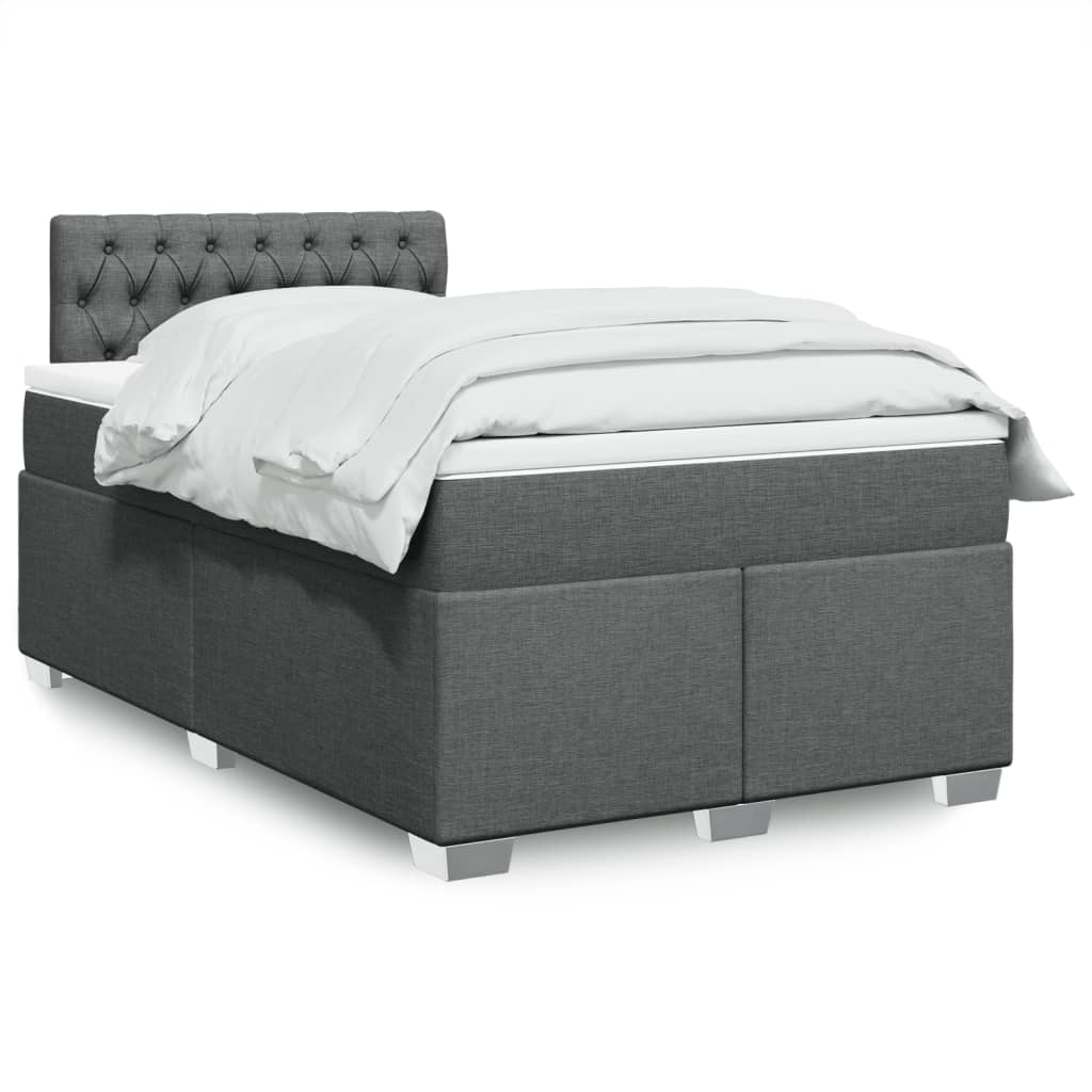 Boxspringbett Mit Matratze Stoff Dunkelgrau