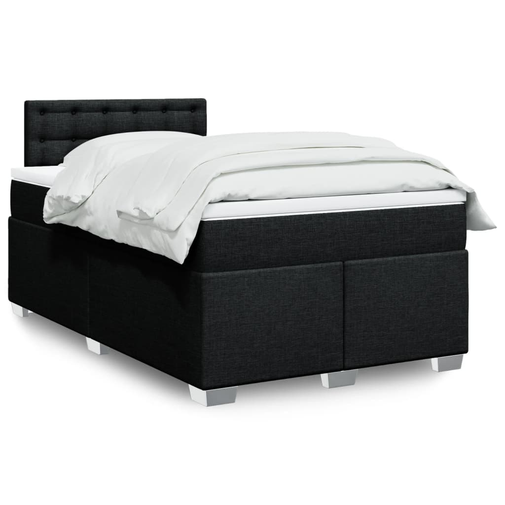 Boxspringbett Mit Matratze Stoff Schwarz