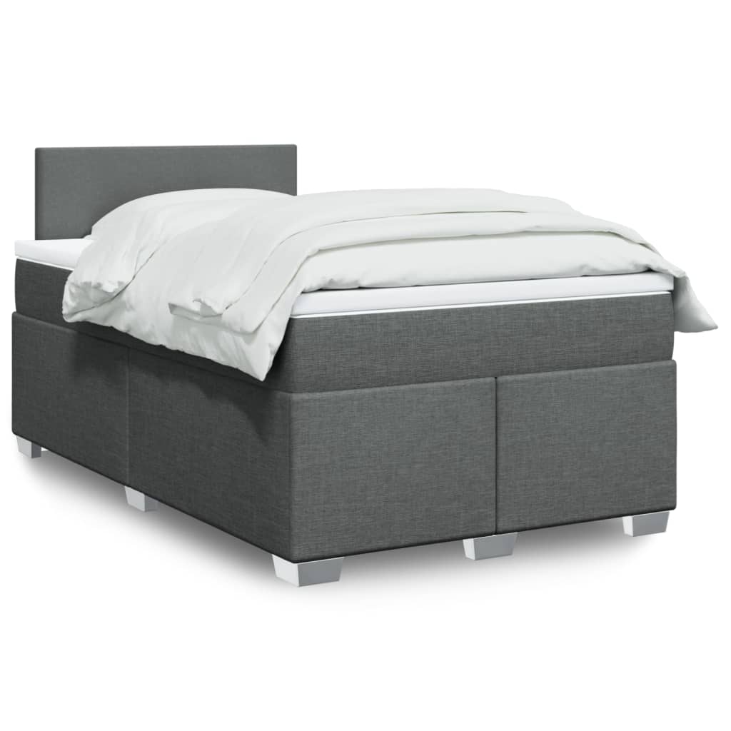 Boxspringbett Mit Matratze Stoff Dunkelgrau