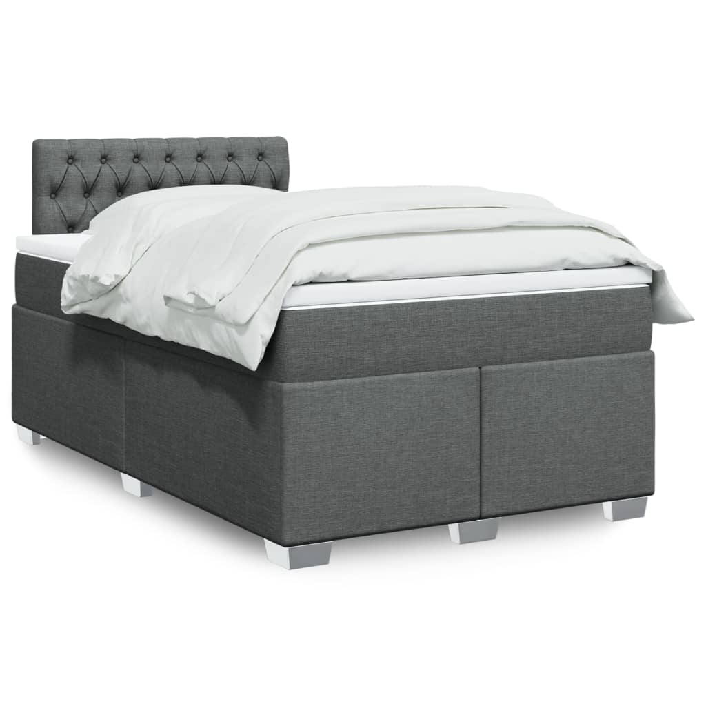 Boxspringbett Mit Matratze Stoff Dunkelgrau