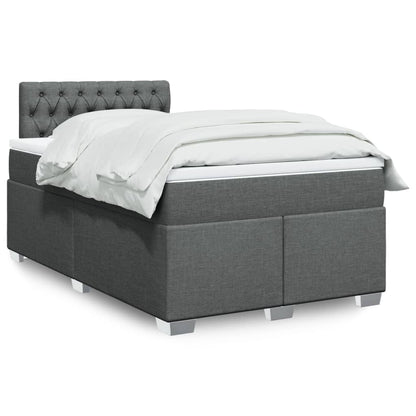 Boxspringbett Mit Matratze Stoff Dunkelgrau